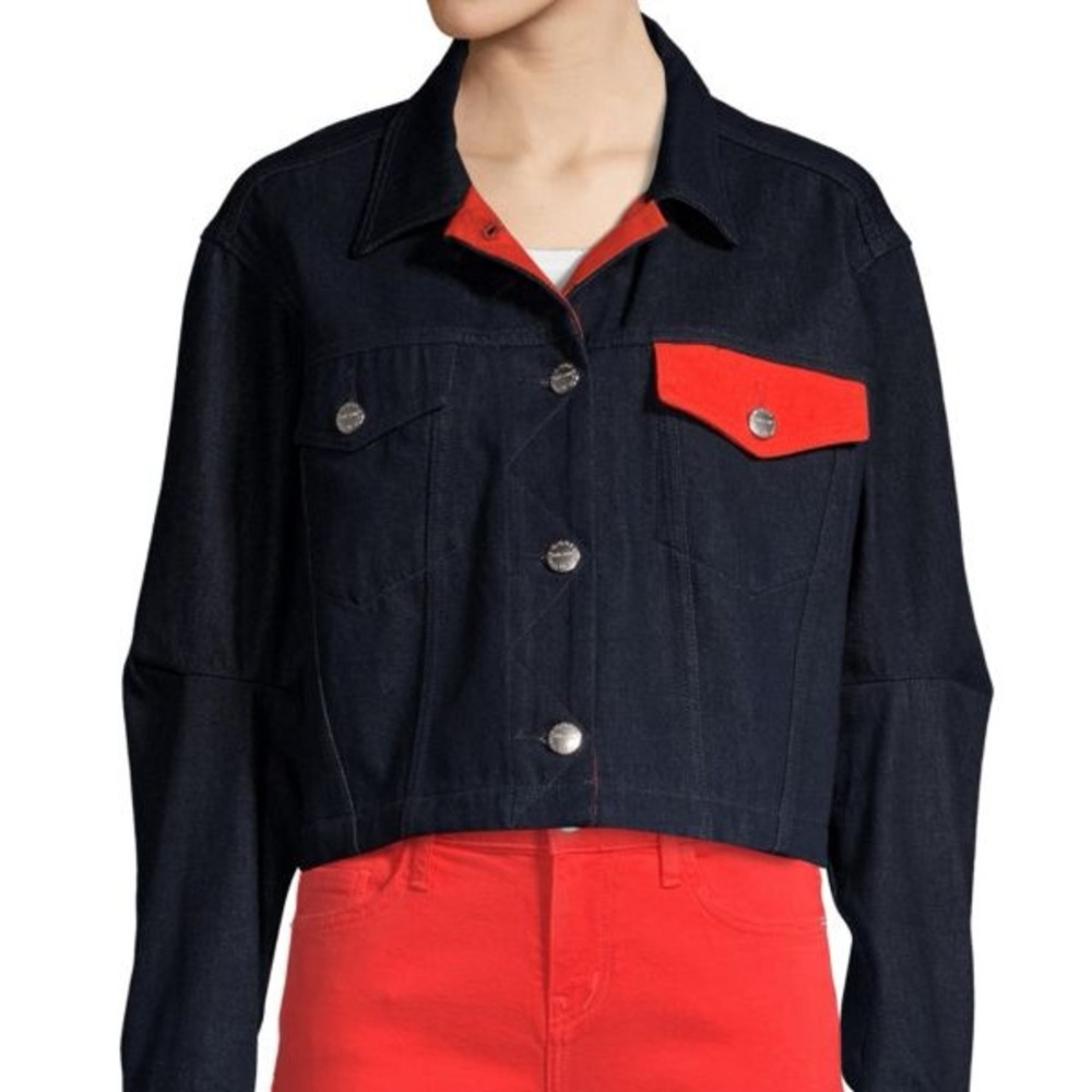 Current/Elliott The Collin Cropped Denim Jacket